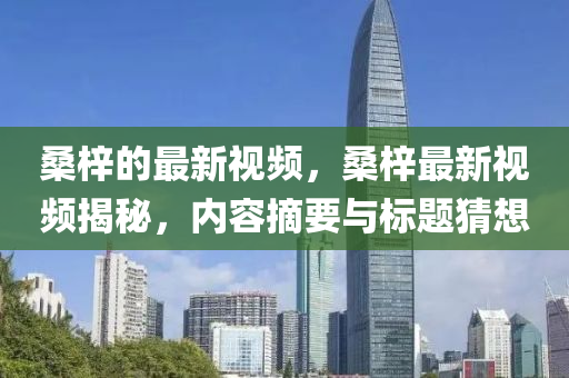桑梓的最新视频，桑梓最新视频揭秘，内容摘要与标题猜想中山市多米克自动化设备有限公司