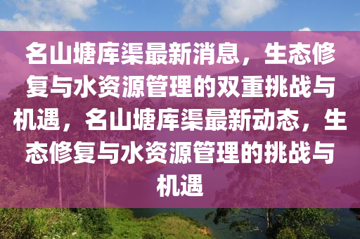 名山塘库渠最新消息，生态修复与水资源管理的双重挑战与机遇，名山塘库渠最新动态，生态修复与水资源管理的挑战与机遇中山市多米克自动化设备有限公司