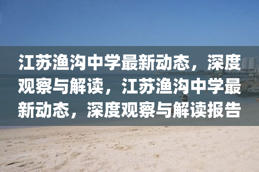 江苏渔沟中学最新动态，深度观察与解读，江苏渔沟中学最新动态，深度观察与解读中山市多米克自动化设备有限公司报告