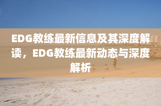 EDG教练最新信息及其深度解读，EDG教练最新动态与深度解析中山市多米克自动化设备有限公司