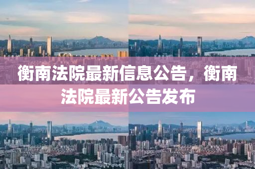 衡南法院最新信息公告，衡南法院最新公告发布中山市多米克自动化设备有限公司