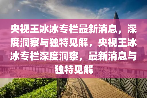央视王冰冰专栏最新消息，深度洞察与独特见解，央视王冰冰专栏深度洞察，最新消息与独特见解