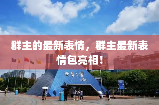 群主的最新表情，群主最新表情包亮相！