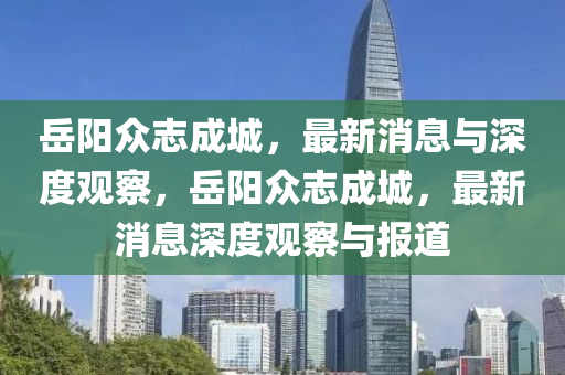 岳阳众志成城,最新消息与深度观察,岳阳众志成城,最新消息深度观察与报道