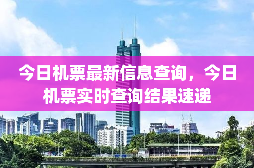 今日机票最新信息查询,今日机票实时查询结果速递