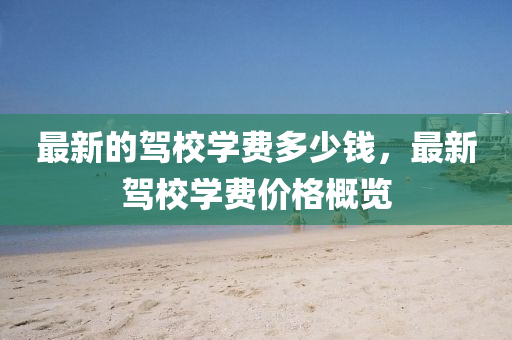 最新的驾校学费多少钱，最新驾校学费价格概览中山市多米克自动化设备有限公司